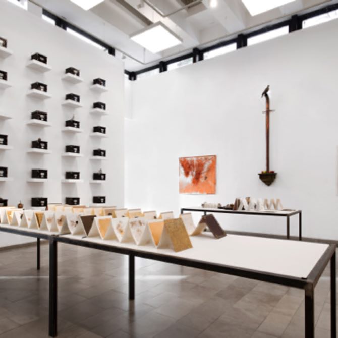 Every Life is a Fire: Boxes , 2009-ongoing . Installation view exh. Ricardo Brey.Adrift 
Gerhard Marcks Haus. Bremen, 2019