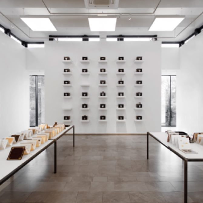 Every Life is a Fire: Boxes , 2009-ongoing . Installation view exh. Ricardo Brey.Adrift 
Gerhard Marcks Haus. Bremen, 2019